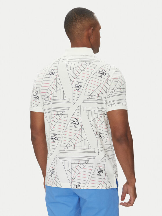 Tommy Hilfiger Tommy Hilfiger Тениска с яка и копчета Sailing MW0MW39309 Екрю Regular Fit
