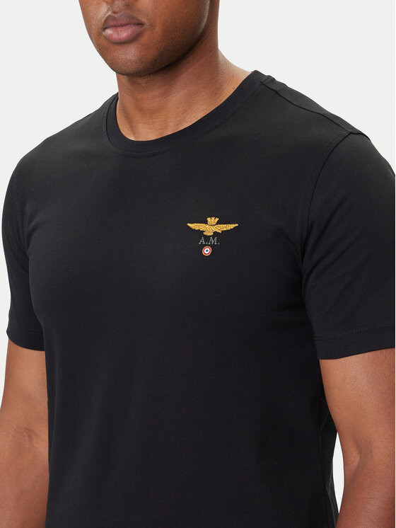 Aeronautica Militare Aeronautica Militare Majica 252TS1580UJ00372 Črna Regular Fit
