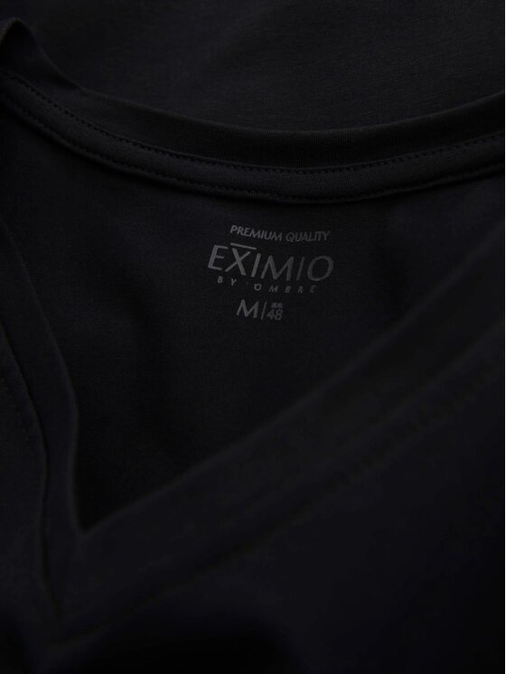 Ombre Ombre Longsleeve OM-LSBC-0123 Czarny Slim Fit