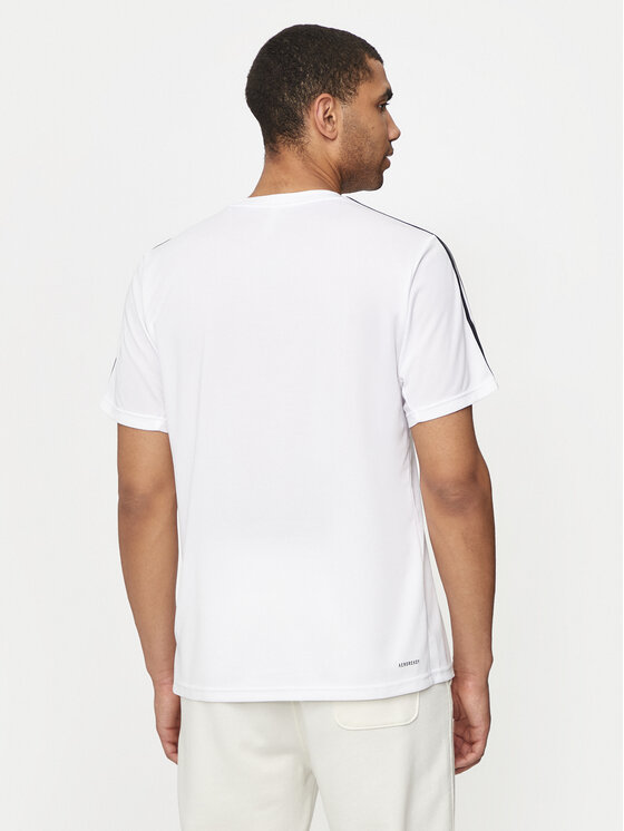 adidas adidas Funkčné tričko Train Essentials 3-Stripes IB8151 Biela Regular Fit