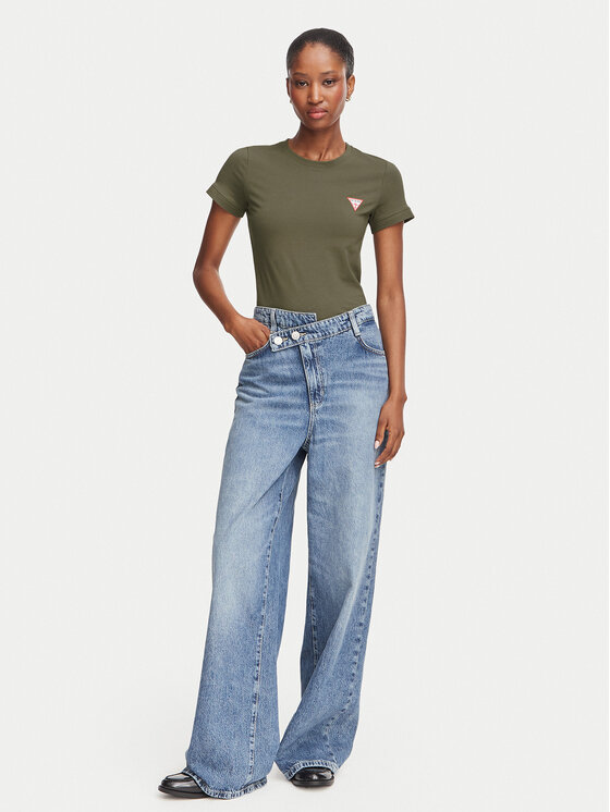 Guess Guess T-Shirt W2YI44 J1314 Khaki Regular Fit