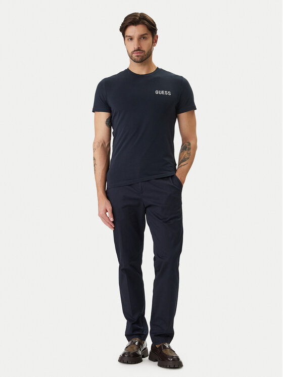 Guess Guess T-Shirt U6GM03 K6YW1 Granatowy Slim Fit