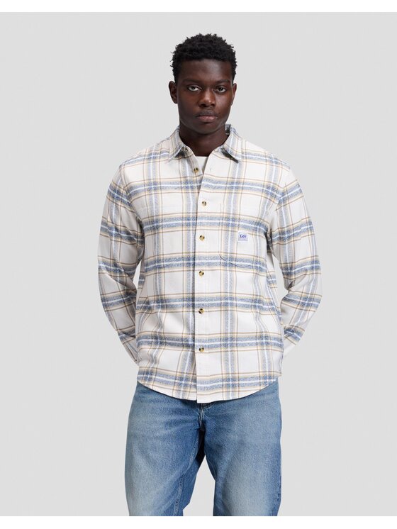 Lee Lee Koszula WORKWEAR SHIRT 2.0 Biały Relaxed Fit