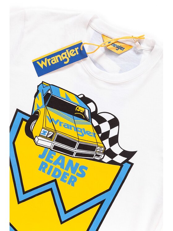 Wrangler Wrangler T-Shirt B&Y CREW TEE Kolorowy Regular Fit