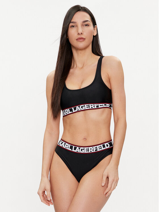 KARL LAGERFELD KARL LAGERFELD Gornji dio kupaćeg kostima 240W2221 Crna