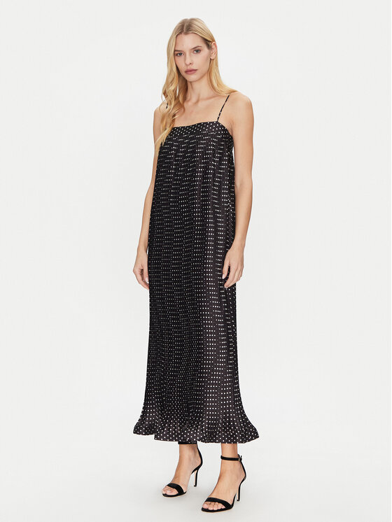 Simona Corsellini Simona Corsellini Koktel haljina P25CPAB01201 Crna Slim Fit