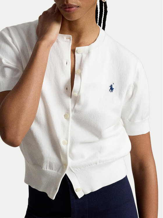 Polo Ralph Lauren Polo Ralph Lauren Kardigán 211A12718001 Biela Regular Fit