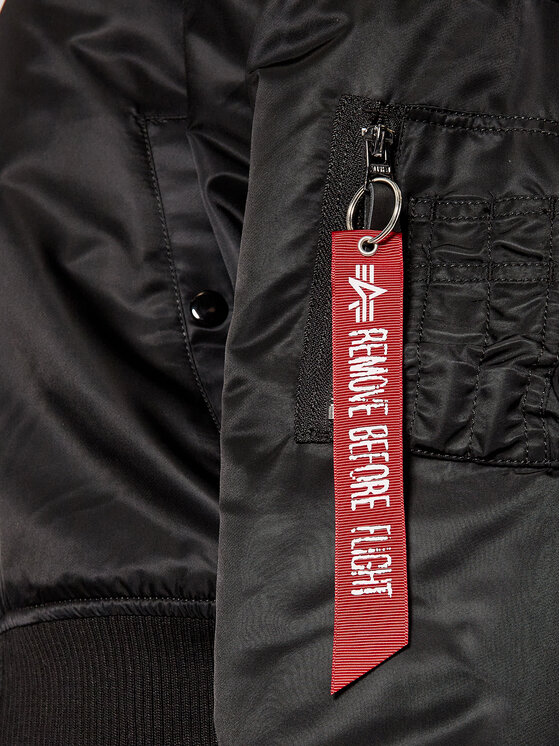 Alpha Industries Alpha Industries Μπόμπερ μπουφάν MA-1 128002 Μαύρο Regular Fit