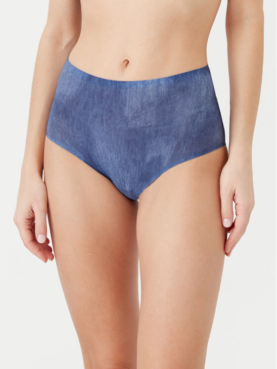 Chantelle Chantelle Klasične spodnje hlačke z visokim pasom Soft Stretch C11D70 Modra