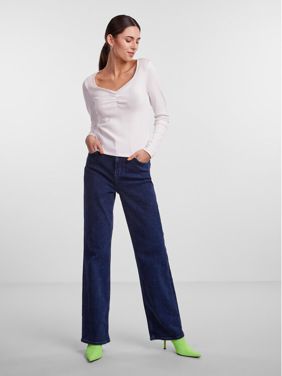 Pieces Pieces Halenka 17135564 Bílá Slim Fit