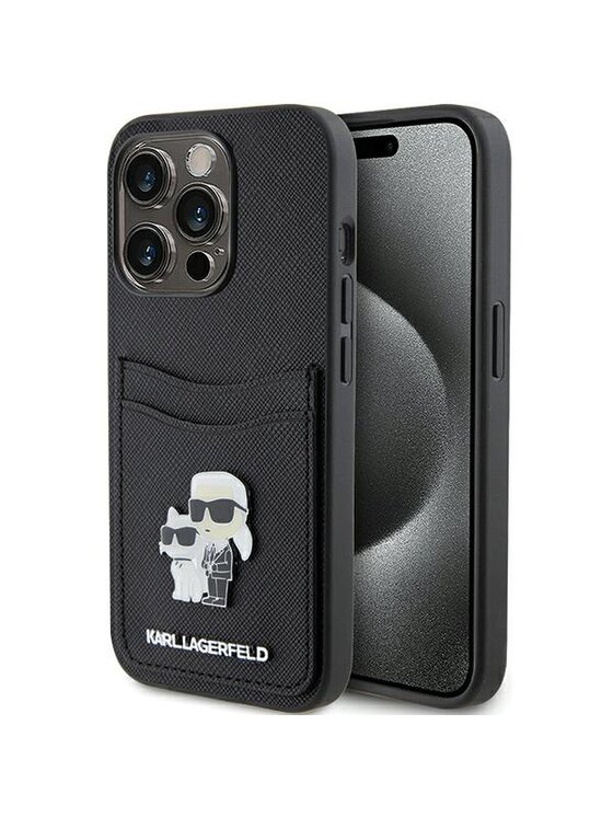 Etui na telefon KARL LAGERFELD, Czarne, iPhone 15 Pro