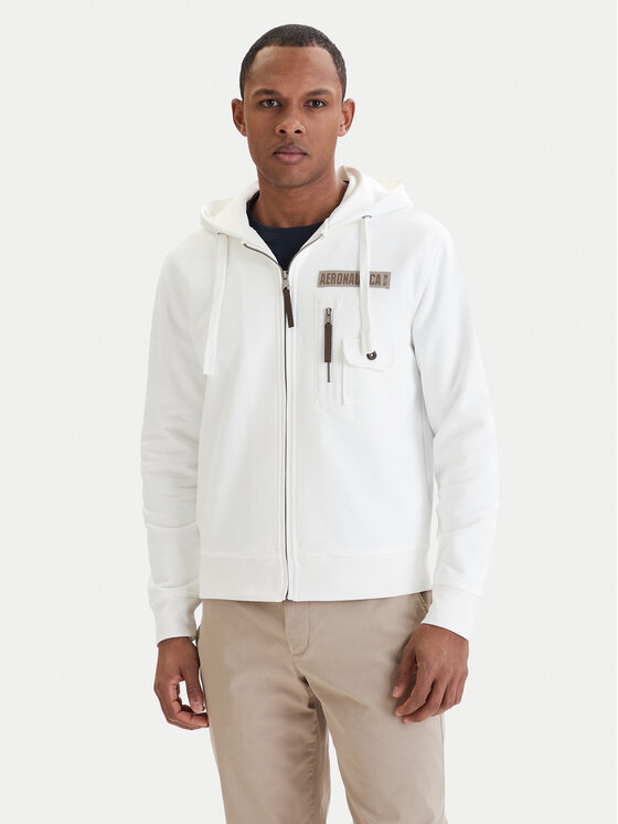 Aeronautica Militare Bluza 261FE2100UF00679 Biały Regular Fit