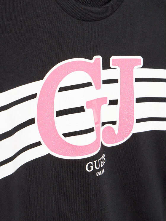 Guess Guess Μπλούζα J4YQ01 KA6R4 Μαύρο Regular Fit
