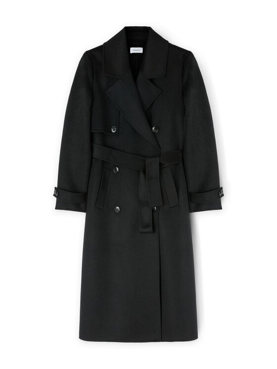 Motivi Motivi Cappotto di lana 0082Q000600N033 Nero Regular Fit