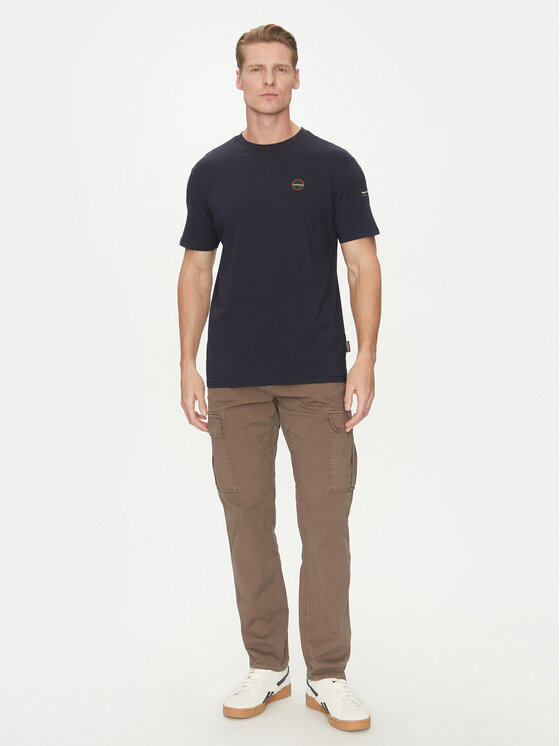 Napapijri Napapijri T-shirt S-Badge NP0A4I3N Blu scuro Regular Fit