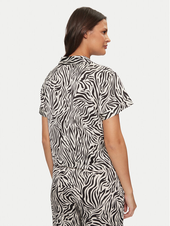 Hunkemöller Hunkemöller Μπλούζα πιτζάμας Peppers 206526 Μαύρο Regular Fit
