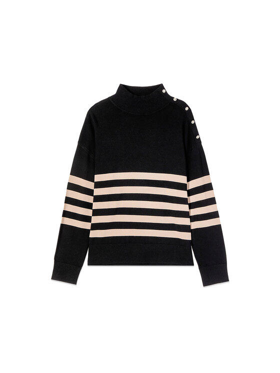 Oltre Oltre Golf M329J005583N0Z3 Czarny Regular Fit