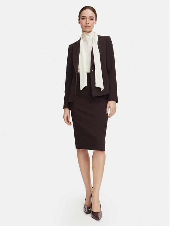 Rinascimento Rinascimento Pouzdrová sukně CFC0130146003 Tmavě hnědá Slim Fit