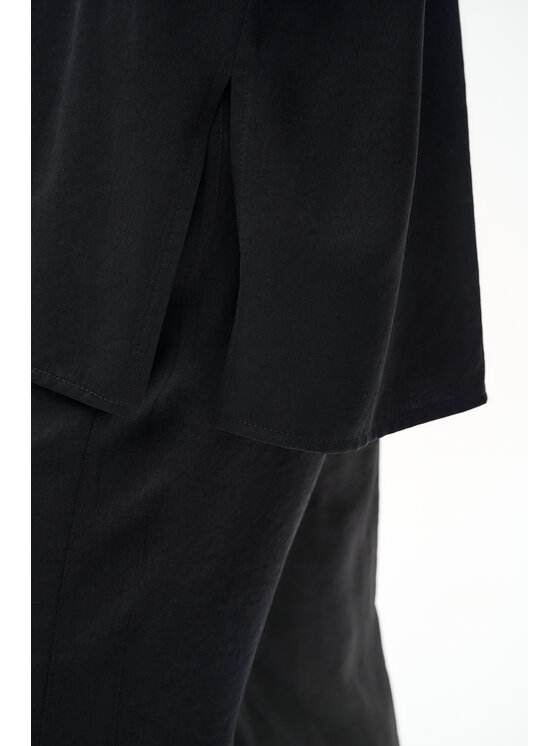 blue shadow blue shadow Koszula Sandro Czarny Regular Fit