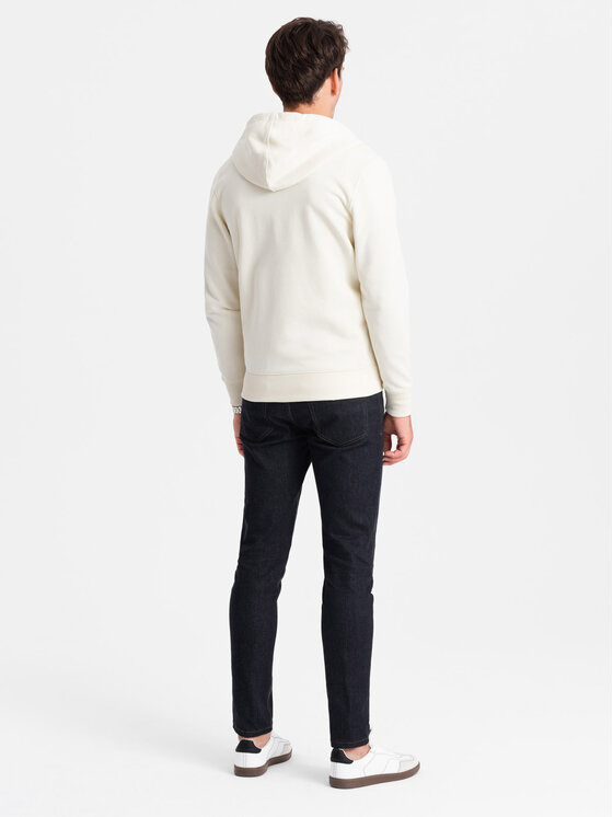 Ombre Ombre Mikina OM-SSBZ-0160 Écru Regular Fit