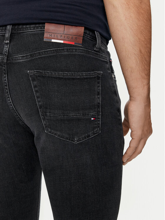 Tommy Hilfiger Tommy Hilfiger Džinsai Bleecker MW0MW35719 Juoda Slim Fit