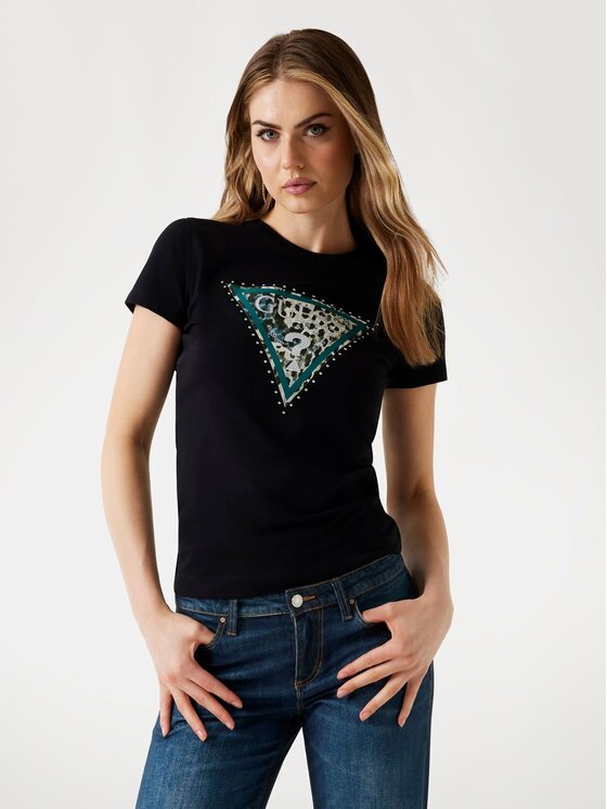 Guess Guess T-Shirt 176411 Czarny Classic Fit