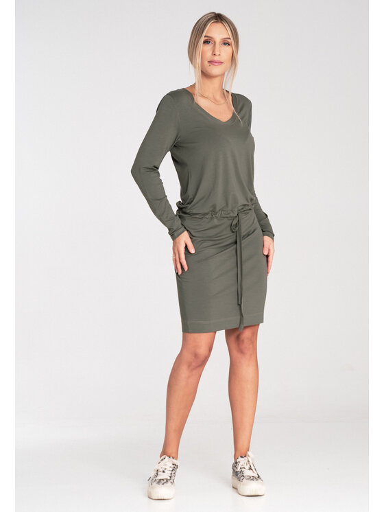 FIGL FIGL Sukienka codzienna M1049 Zielony Casual Fit