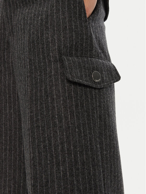 AMI Paris AMI Paris Kalhoty z materiálu FSO403.WV0048 Šedá Regular Fit