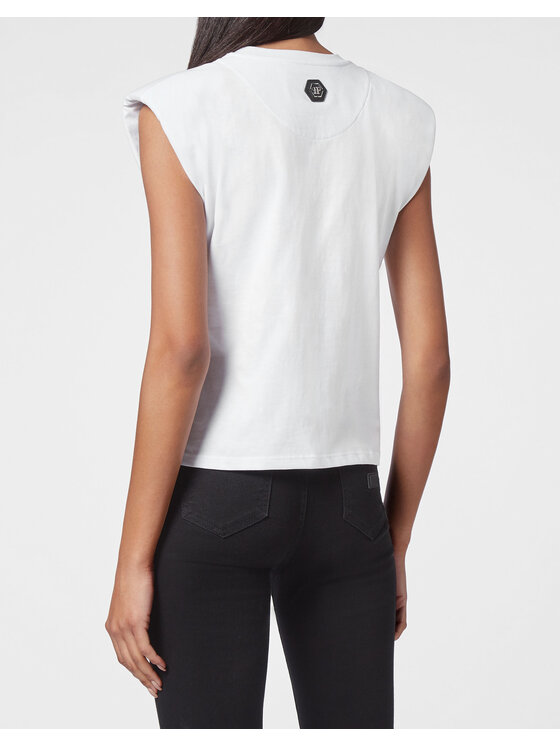 PHILIPP PLEIN PHILIPP PLEIN Tank top 3105 Biela Skin Tight Fit