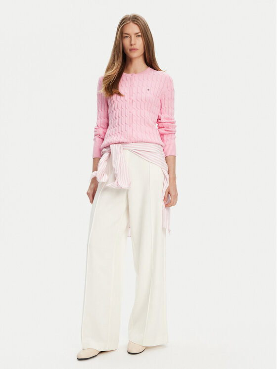 Tommy Hilfiger Tommy Hilfiger Kardiganas WW0WW46514 Rožinė Regular Fit
