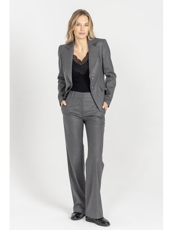Deni Cler Milano Deni Cler Milano Spodnie materiałowe W-DC-5278-E5-I6-88-1 Szary Regular Fit