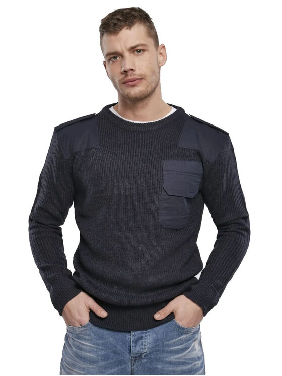 Brandit Brandit Sweter 5018.8.5XL Granatowy Regular Fit