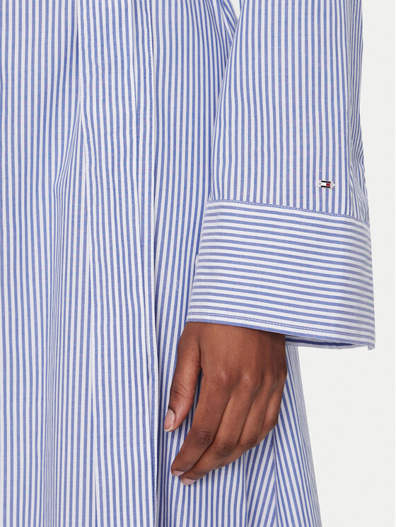 Tommy Hilfiger Tommy Hilfiger Košilové šaty WW0WW44660 Světle modrá Regular Fit