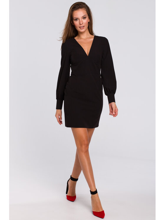 Makover Makover Večerní šaty K027 Černá Regular Fit