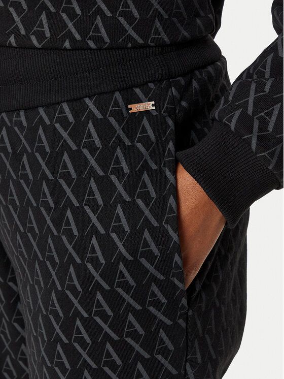 Armani Exchange Armani Exchange Melegítő alsó 8NYPLG YJE5Z 1200 Fekete Regular Fit