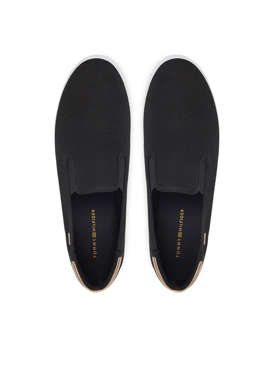 Tommy Hilfiger Tommy Hilfiger Πάνινα παπούτσια Vulc Canvas Slip-On Sneaker FW0FW08645 Μαύρο