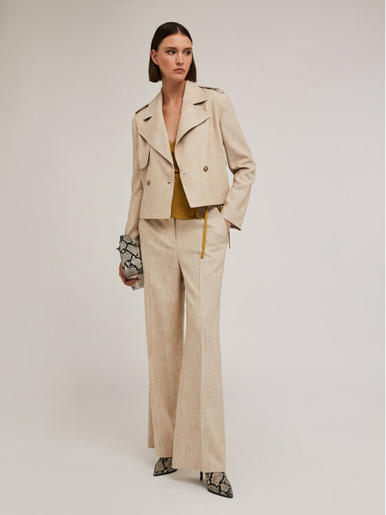 Motivi Motivi Giacca di transizione R159Q001016N002 Crema Regular Fit