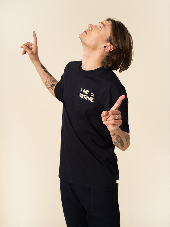 Outhorn Outhorn T-Shirt OTHSS23TTSHM465 Dunkelblau Regular Fit