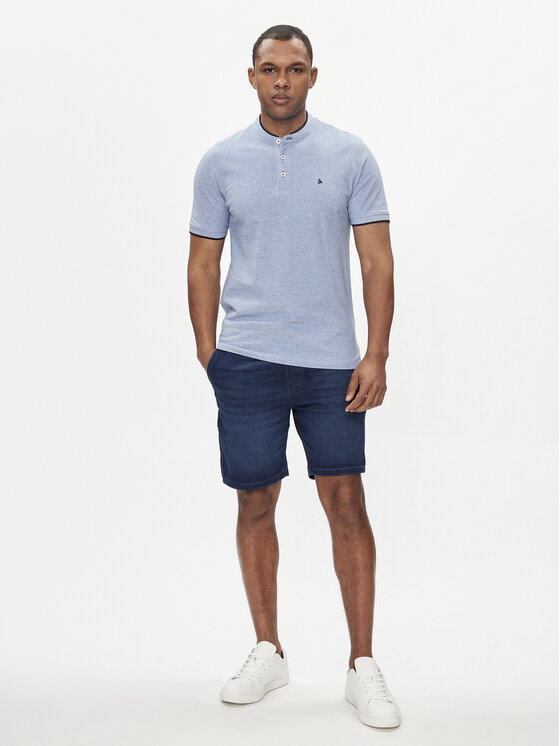 Jack & Jones Jack & Jones Polo Paulos 12199711 Niebieski Slim Fit
