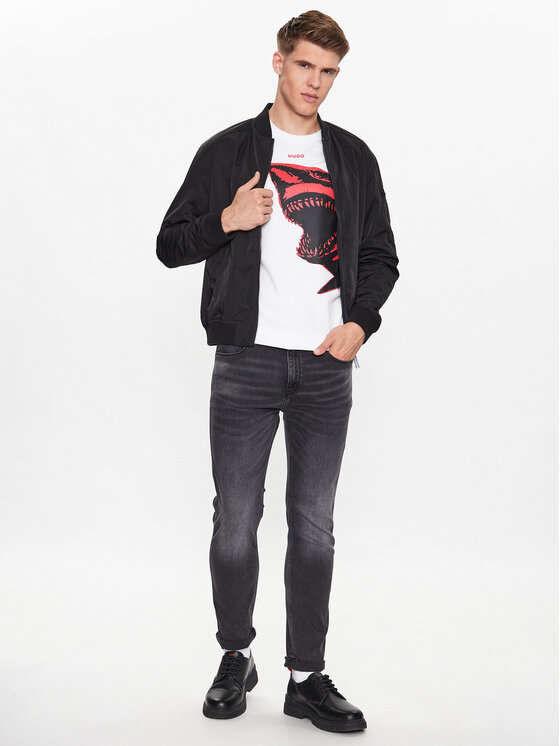 HUGO Hugo Marškinėliai 50493058 Balta Regular Fit