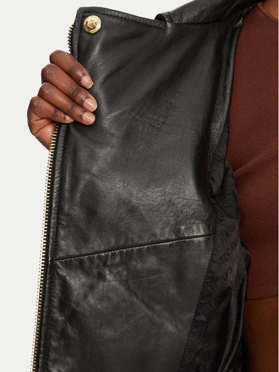 Just Cavalli Just Cavalli Кожено яке 78PAVP05 CP009 Черен Regular Fit