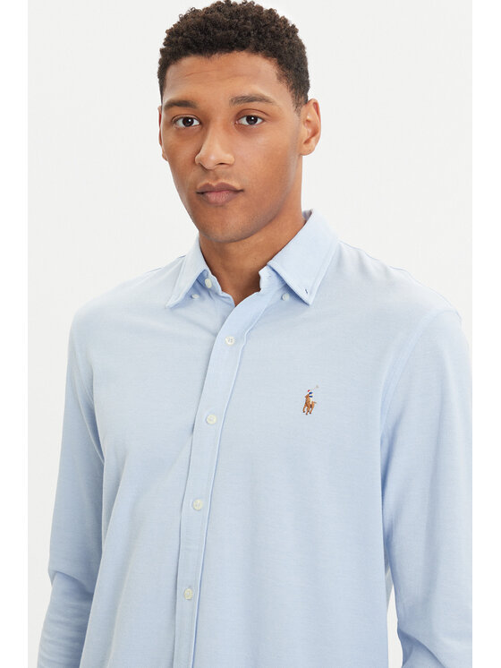 Polo Ralph Lauren Polo Ralph Lauren Marškiniai 710932545013 Žydra Slim Fit