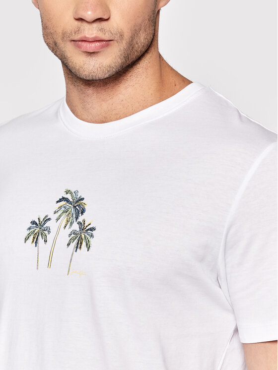T-shirt Malibu Placement 12213494 Bianco Regular