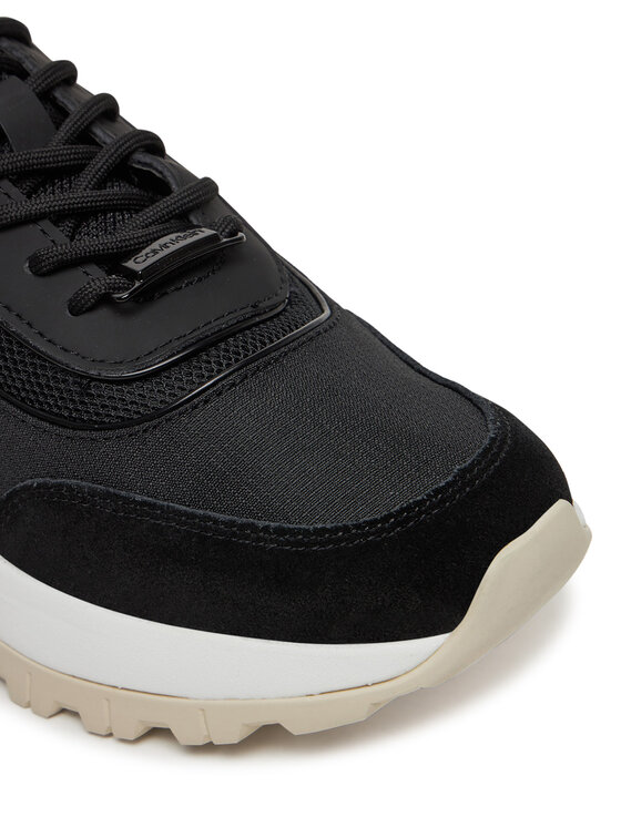 Calvin Klein Calvin Klein Sneakersy Runner Lace Up Mesh Mix HW0HW02487 Czarny
