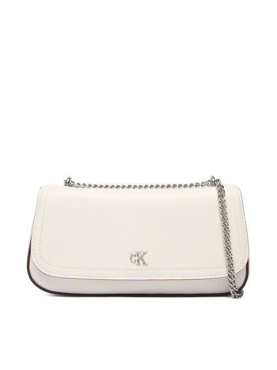 Calvin Klein Torebka Ck Convertible Chain Small Bag LV04F3172G Biały
