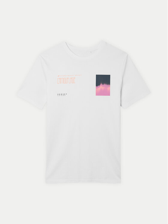 4F 4F T-särk 4FWSS24TTSHM1289 Valge Regular Fit