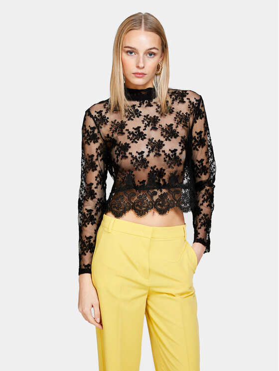 Sisley Sisley Μπλουζάκι 5XDMLQ06B Μαύρο Regular Fit