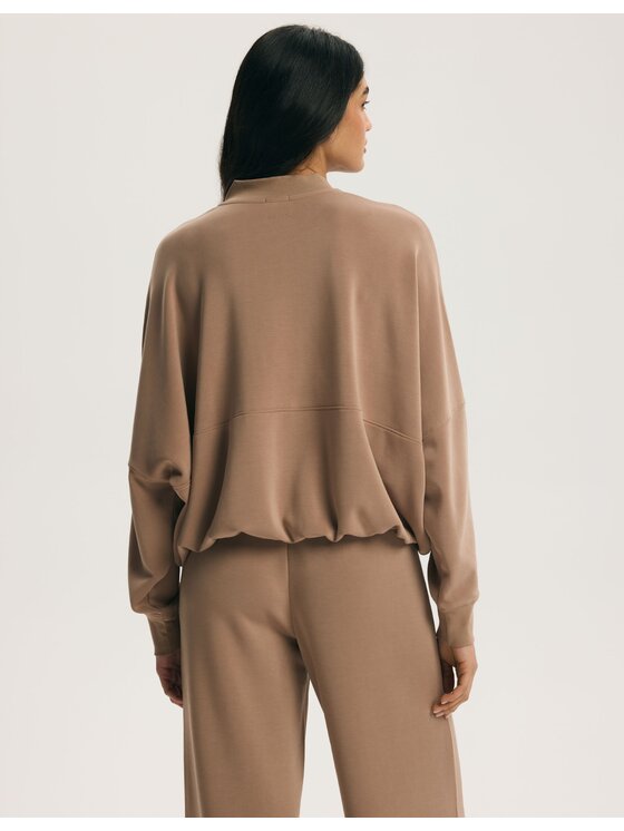 Esotiq Esotiq Bluza 45204 Brązowy Regular Fit