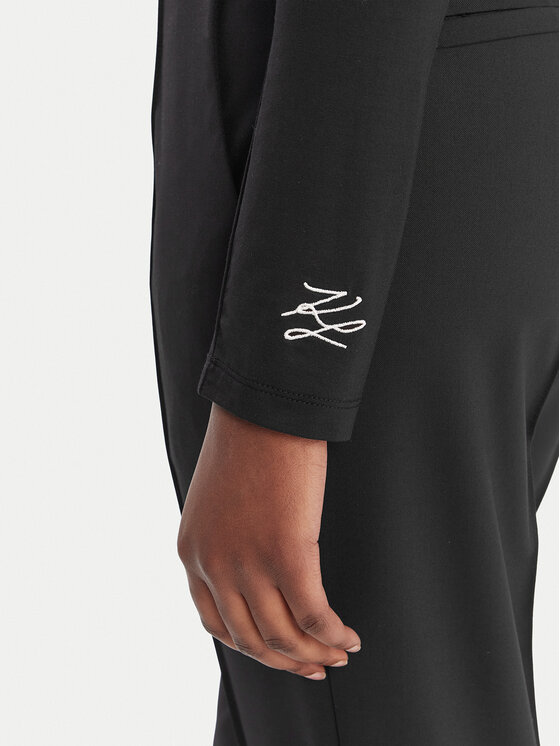 KARL LAGERFELD KARL LAGERFELD Blúz B1W17009 Fekete Slim Fit