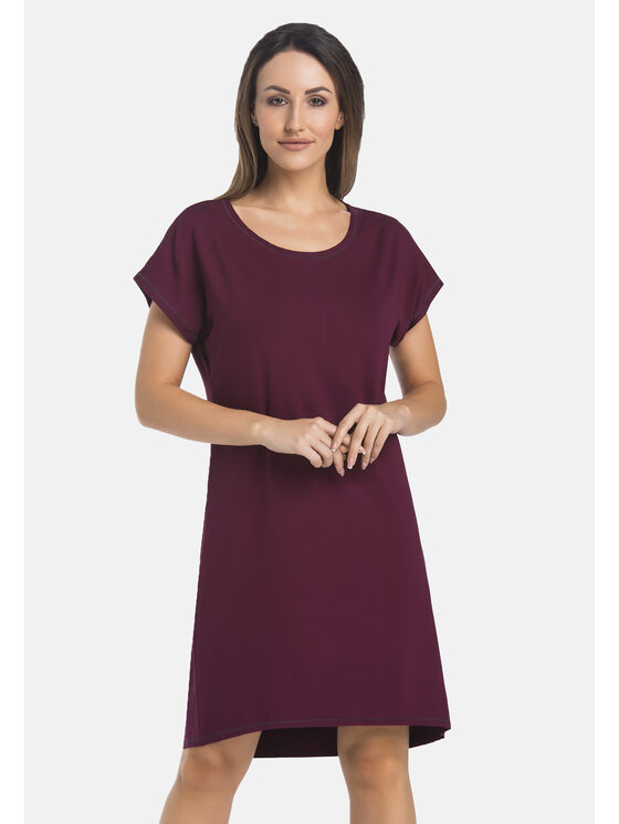Teyli Teyli Koszula nocna 222 Fioletowy Regular Fit